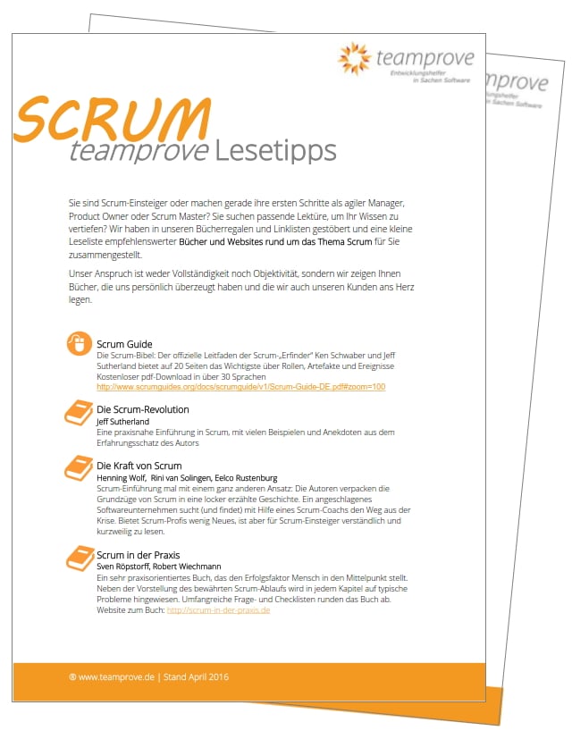Cover Leseliste Scrum