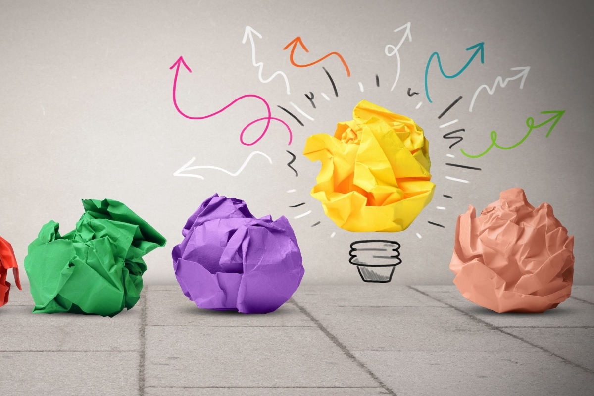 Papierbälle im Innovationsprozess