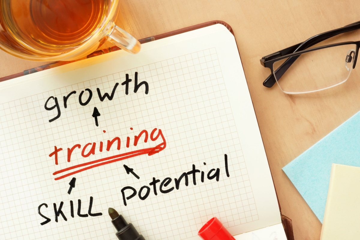 skill-analyse Blockblatt mit Begriff rund um Skills
