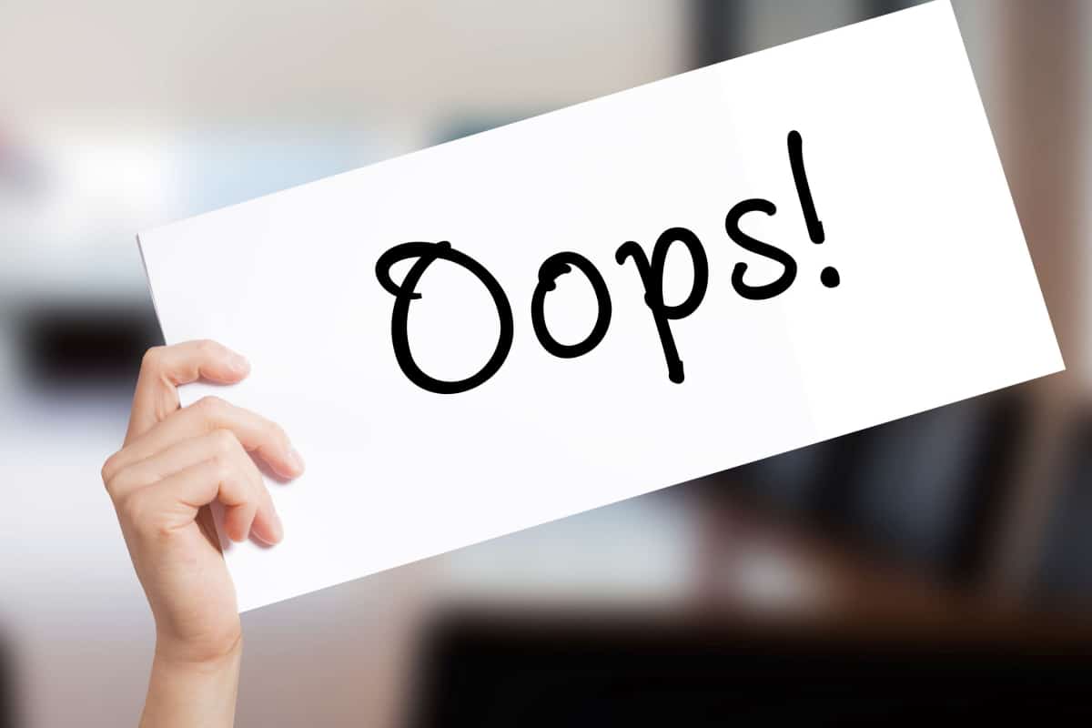 agile-irrtuemer Zettel mit dem Text Ooops