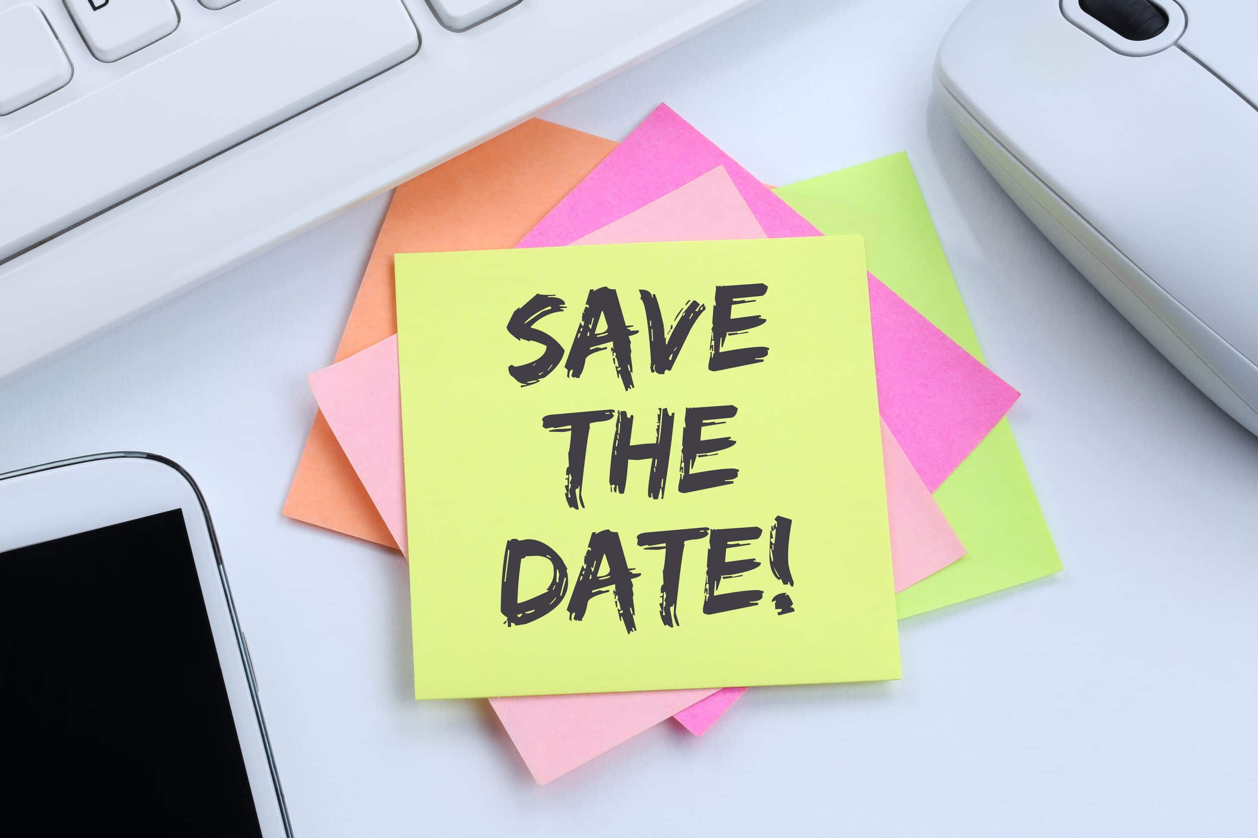 save-the-date Post-it Save the Date