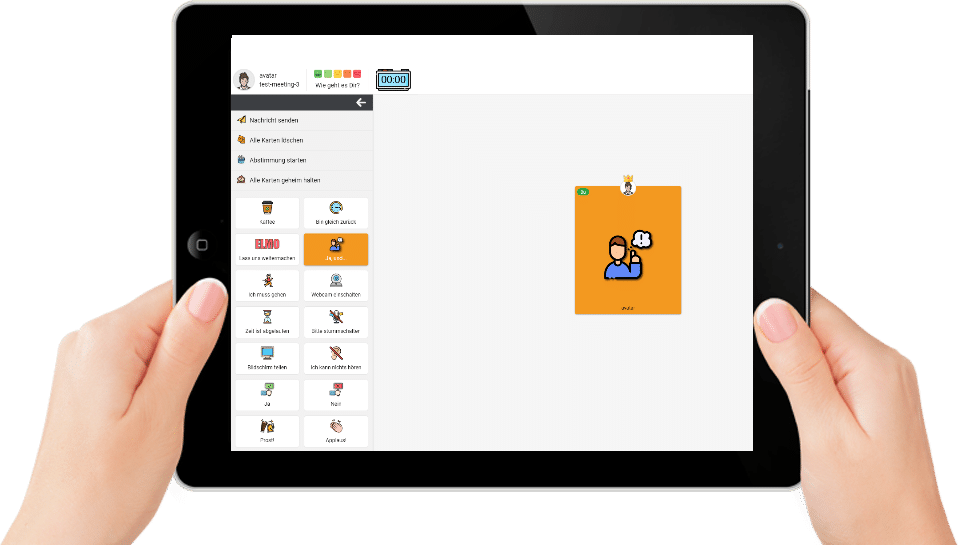 Remote Tool Teamprove Meet auf dem Tablet
