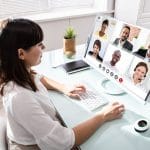 Geschäftsfrau im Homeoffice