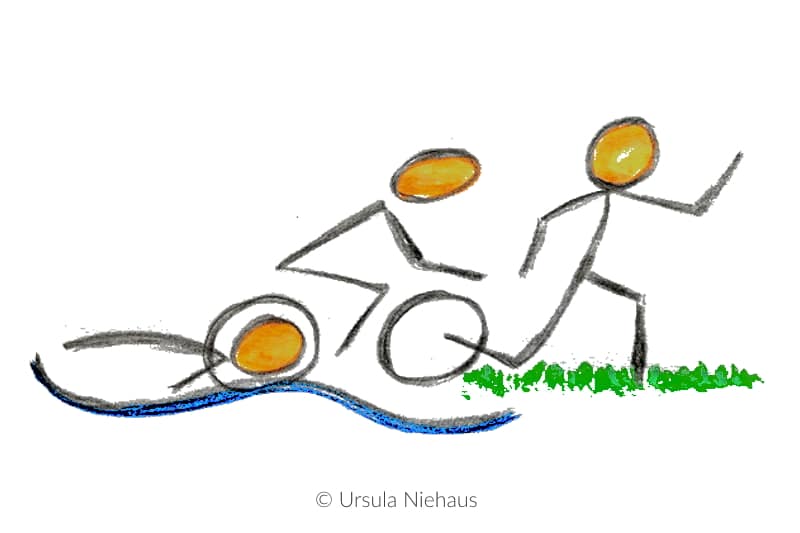 Zeichnung Triathlon