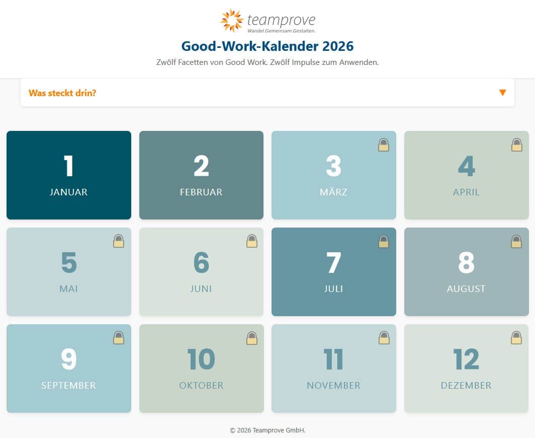 Good Work Kalender 2026